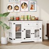 Famapy Large White Wooden Pet Hutch for Small Animals - Ample - Space Rabbit House - 2 of 4
