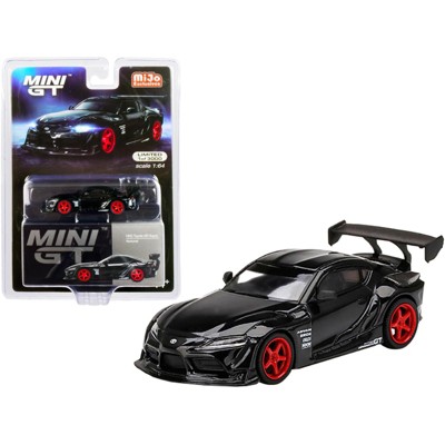 Toyota GR Supra HKS Nocturnal Black w/ Red Wheels Limited Edition to 3000 pieces 1/64 Diecast Model Car by True Scale Miniatures