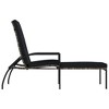 vidaXL Sun Lounger with Footrest PE Rattan Gray - 4 of 4