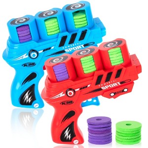 ArtCreativity Foam Disc Shooter Guns with Flying Discs (Pack of 2) - 1 of 4