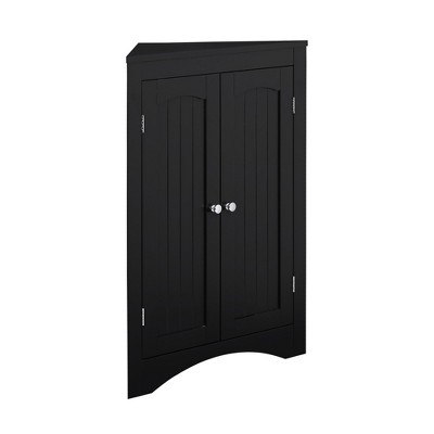 VANIRROR Corner Sideboard Cabinet – Freestanding Bathroom Floor Cabinet with Door and Shelves, Versatile Storage for Kitchen, Living Room, or Bathroom