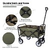 Collapsible Foldable Wagon Cart Beach Wagon Heavy Duty Utility Cart  For For Camping With 3Pcs Plastic Liner Bag - 4 of 4