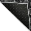 Black Charcoal And Ivory Geometric Washable Indoor Outdoor Area Rug - 4 of 4