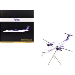 Bombardier Q400 Commercial Aircraft "Flybe" (G-ECOE) White with Purple Tail 1/200 Diecast Model Airplane by GeminiJets - 1 of 4