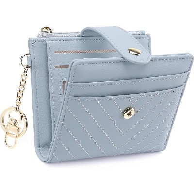 BEAFUP Wallets for Women,Leather RFID Blocking,Bifold Small Zipper Pocket Wallet,Card Case Purse with ID Window,Applies to Gift