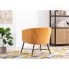 NicBex Velvet Accent Chair,Upholstered Living Room Chairs with Curved Stitched Back and Metal Legs,Cozy Armchair,Accent Chairs for Living Room - 4 of 4