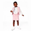 Deux par Deux Girl Organic Cotton T-Shirt Off White with Llama - 3 of 4