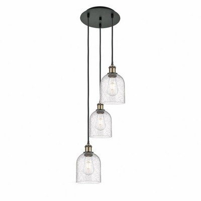 Bella - 3 Light Cord Hung Multi Pendant In Industrial Style-29.25 Inches Tall and 12 Inches Wide