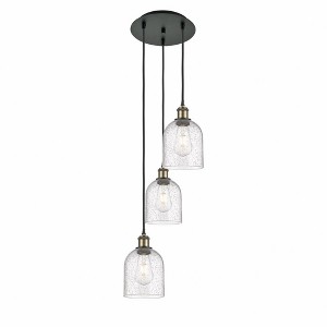 Bella - 3 Light Cord Hung Multi Pendant In Industrial Style-29.25 Inches Tall and 12 Inches Wide - 1 of 1