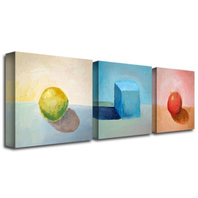 Trademark Fine Art -Michelle Calkins 'Lemon Cube Sphere' Canvas Art