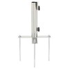 vidaXL Parasol Base with Ground Spikes for Ã˜1.3"-1.5" Silver Steel - 3 of 4