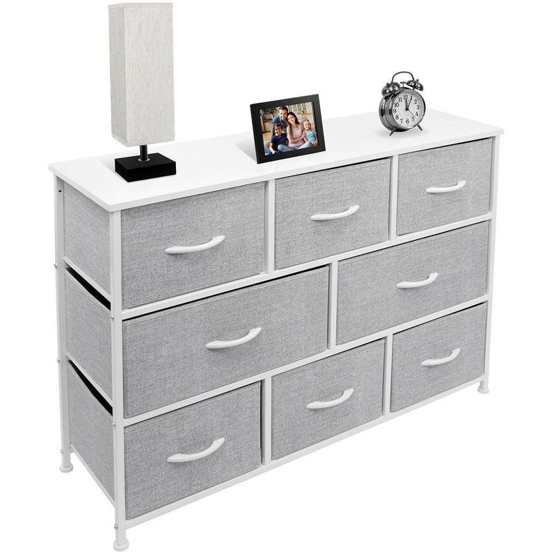 Sorbus 8 Drawers Wide Dresser - Organizer Unit with Steel Frame Wood Top and handle, Fabric Bins - Amazing for household decluttering, 1 of 10