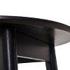 GlasFlength Dining Tables Modern Round Solid Wood Table Simple Elegant Design for Small Spaces and Kitchens, Black, 31.5"*31.5"*29" - 4 of 4