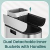 13-Gallon Dual Kitchen Trash Can, 5.3 and 8 Gallon Compartments, Garbage Can with Wing Lids, Stainless Steel, Soft Close, Inner Buckets - 4 of 4
