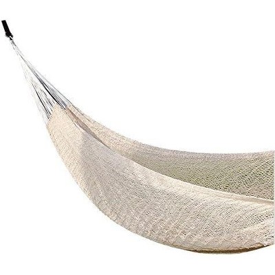 Amber Sports Mayan Double Hammock, 118"x86", South American Style Cotton Bed with Nylon Harness, Includes Carrying Pouch