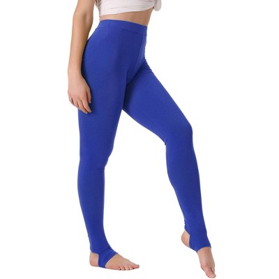 INSPIRE CHIC Women's Elastic Waistband Soft Gym Yoga Cotton Stirrup Pants Leggings
