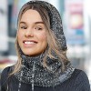 Nicole Miller Winter Balaclava Hood Scarf Ski Mask for Women, Face Cover Neck Gaiter Scarf for Cold Weather (Black/White) - 2 of 4