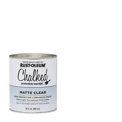 Rust-oleum 2pk Chalked Paint Quart Matte Clear Topcoat : Target