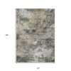Beige Taupe And Gray Abstract Washable Indoor Outdoor Area Rug - 3 of 4
