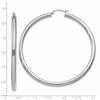 Black Bow Jewelry 4mm x 65mm 14k White Gold Classic Round Hoop Earrings - 4 of 4