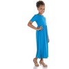 24seven Comfort Apparel Girls Short Sleeve Pleated Midi Dress - 2 of 4
