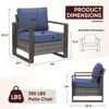Gymojoy 2 Pieces Outdoor Patio Chair Dining Chair with Cushion High Back Chair - 2 of 4
