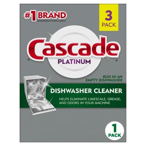 Cascade Platinum Dishwasher Cleaner - 3ct - 1 of 4