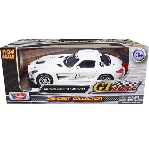 Mercedes-Benz SLS AMG GT3 #7 White "GT Racing" Series 1/24 Diecast Model Car by Motormax - 1 of 3