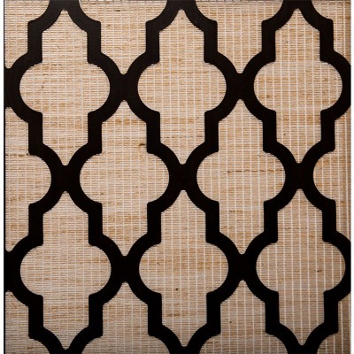 Espresso Brown 3-Panel Rattan Cane Folding Room Divider