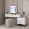 ELECWISH 23.6" x 19.7" Rectangle LED Vanity Mirror with Stand - 3-Color Touch Control, 10X Magnifier, USB Port, Wall Mountable, White - 2 of 4