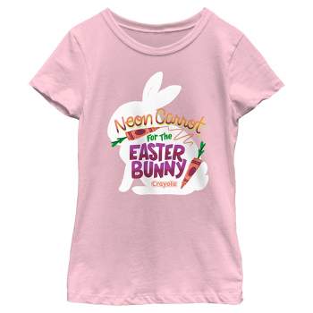 Girl's Crayola Neon Carrot For The Easter Bunny T-Shirt