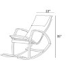 Vynxaria Modern Rocking Chair - Elegant Upholstered Accent Armchair with Wooden Frame - 3 of 4