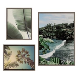 Kate & Laurel All Things Decor: 3-Piece Sylvie Canvas Art Set, Coastal Decor, Framed in USA - 1 of 4