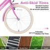 NAYSAYE 24 Inch Girls Bike Steel Frame Dual Brake System Comfortable Saddle Bikes for Outdoor Play, Pink, 61.02"*22.05"*35.43" - 3 of 4
