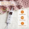 Heated Blanket Electric Throw, Soft Fleece Fast Heating Blanket with 6 Heat Settings & 9H Auto Off, Machine Washable Cozy Heated Throw - 2 of 4