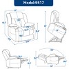 1pc Power Lift Recliner Chair, Chenille Fabric with Massage & Heat, USB Ports & Cup Holders for Elderly Support - Coolbibila - 4 of 4