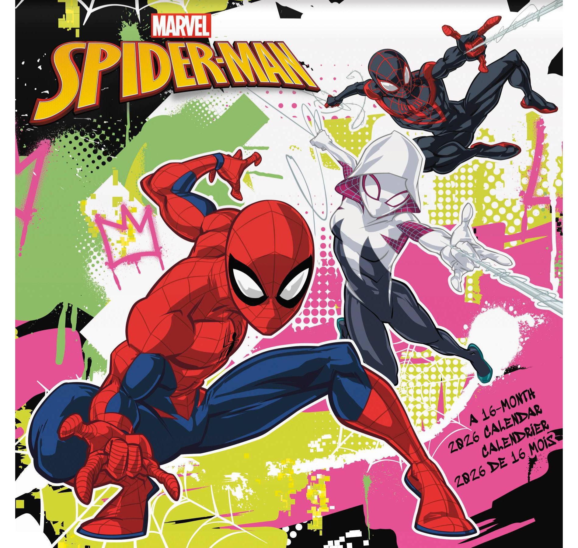 Marvel 2026 Spider-Man Bilingual French 12"x12" Wall Calendar