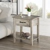 Nightstand with Drawer and 2-Tier Storage Shelves, Versatile End Table for Bedroom, Living Room, Dorm, and Small Spaces - 4 of 4