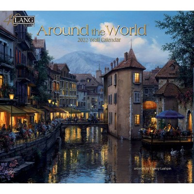 2022 Wall Calendar 12 Month 13.4"x24" Around the World - Lang