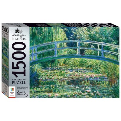 Hinkler: Mindbogglers Bridge Over a Pond of Water Lilies by Monet 1500 Piece Jigsaw Puzzle