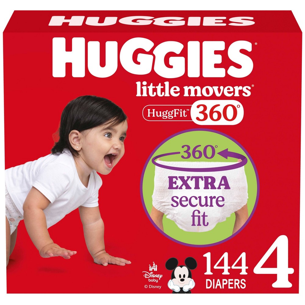 Huggies Little Movers HuggFit 360 Pull On Diapers -Size 4 - 144ct