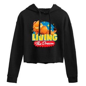 Women's - Garfield - Living The Dream Cropped Graphic Hoodie - 1 of 3