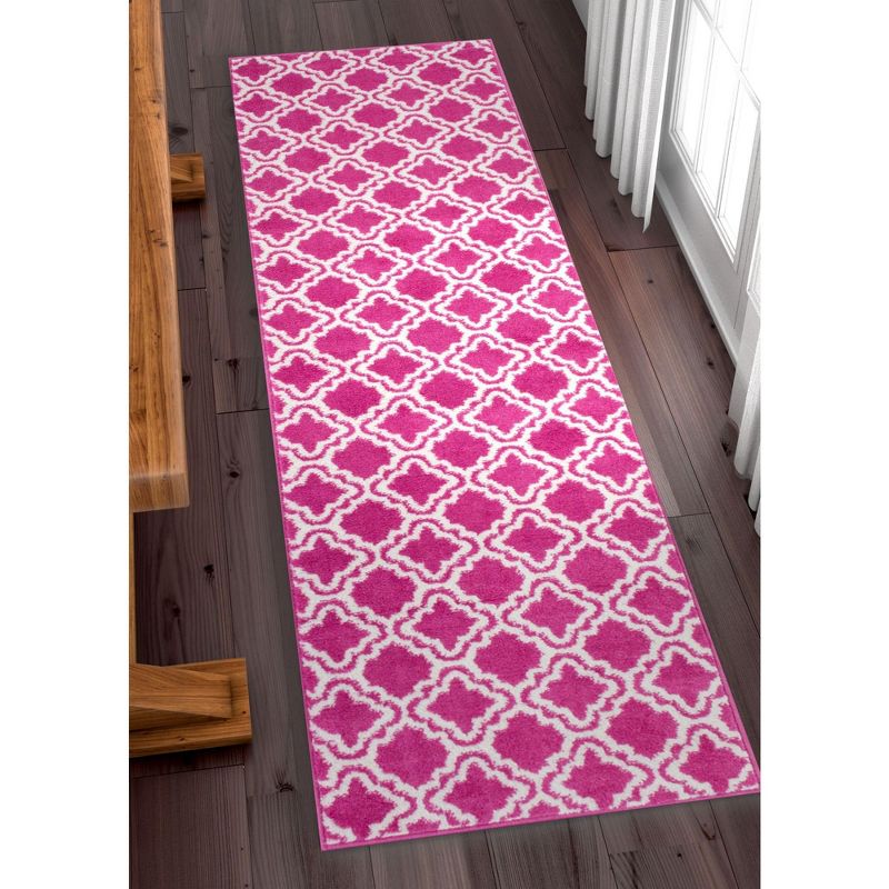 Modern Calipso Lattice Trellis Bright Kids Room Carpet Soft Durable Area Rug, 3 of 7