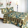 Slickblue 3PC Cotton Quilt Set, Full/Queen Size, Reversible, Vermicelli-Quilted, 7 Unique Designs - 2 of 4