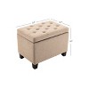 24" Tufted Storage Ottoman and Hinged Lid - WOVENBYRD - 2 of 4