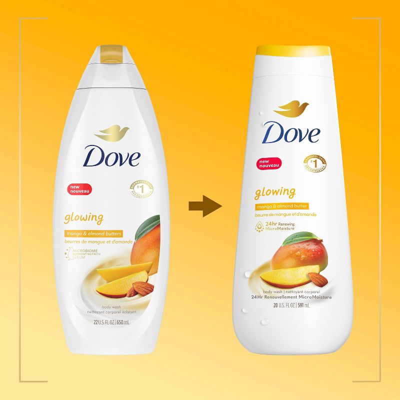 Dove Glowing Body Wash - Mango &#38; Almond Butters - 20 fl oz, 5 of 12