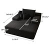GDFStudio Veigar Modern Corduroy Upholstered Chaise Lounge with Pillows - 2 of 4