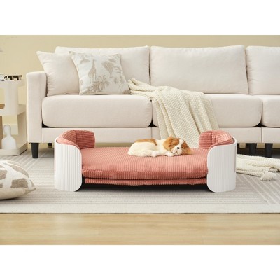 MaseiKar Scandinavian Cat Couch Bed – Mid/Large Pet Sofa with Removable Washable Cover, PP Indoor Furniture, Elevated Cozy Bed for Cats