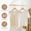 Zevemomo 30-Pack Wooden Hangers,Non-Slip with 360¡ãSwivel Hooks &Shoulder Notches,Heavy Duty Clothing Hangers for Jackets Shirts Coats Suits(Natural) - 3 of 4