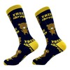 Crazy Dog T-Shirts Men's Free Shrugs Socks Funny Introvert Bear Hugs Novelty Joke Footwear - 2 of 4